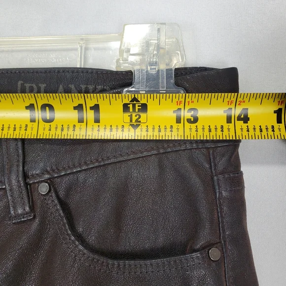 Blank NYC Vegan / Faux Leather Dark Brown Skinny Pants Size 26 - Picture 12 of 16